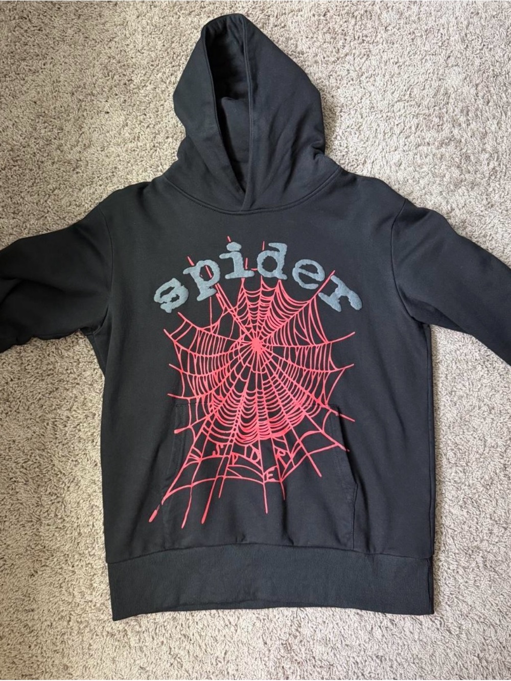 Black Spider Graphic Pullover Hoodie